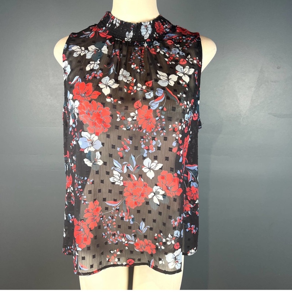 Anthropologie Dolan Floral Sleeveless Blouse